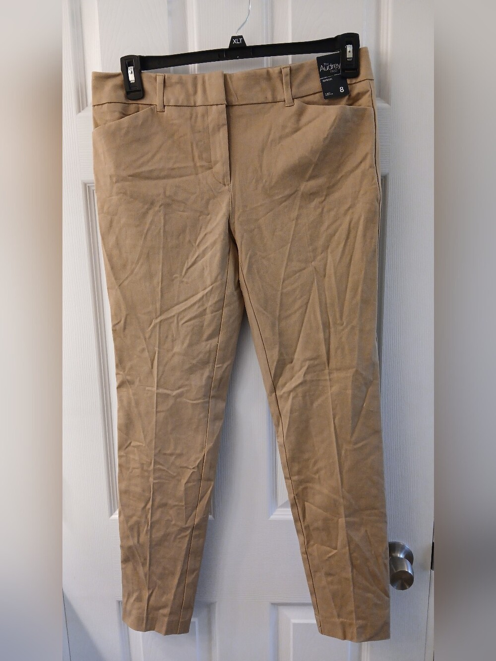 New York and Company 7th Ave Design Studio Audrey Slim Leg Khaki Pants Size 8
